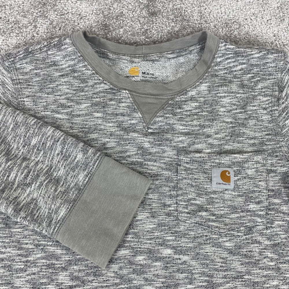 Carhartt Sweatshirt Womens Medium Pullover‎ Pocket Terry Cloth Cotton Blend Gray